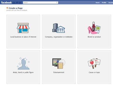 facebook fanpage1 วิธีสร้าง Fan Page บน Facebook